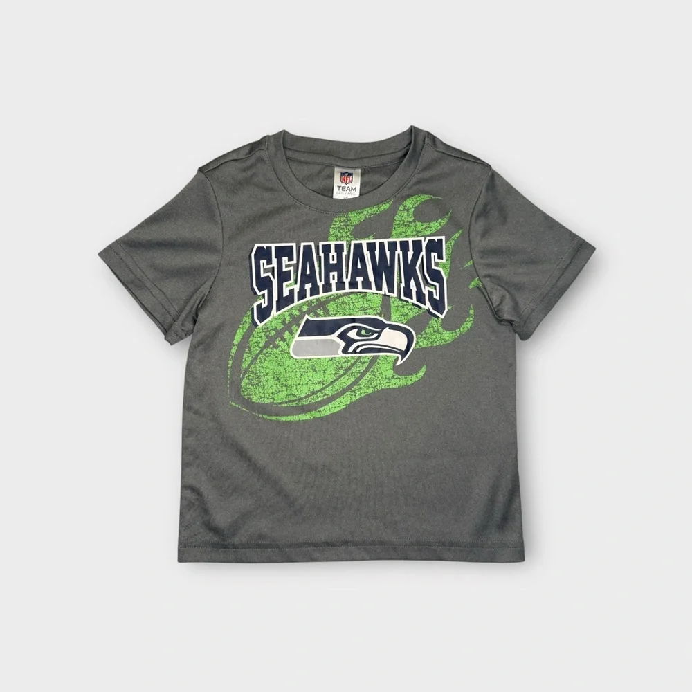 NFL Team Apparel Seattle Seahawks Graphic Gray Shirt